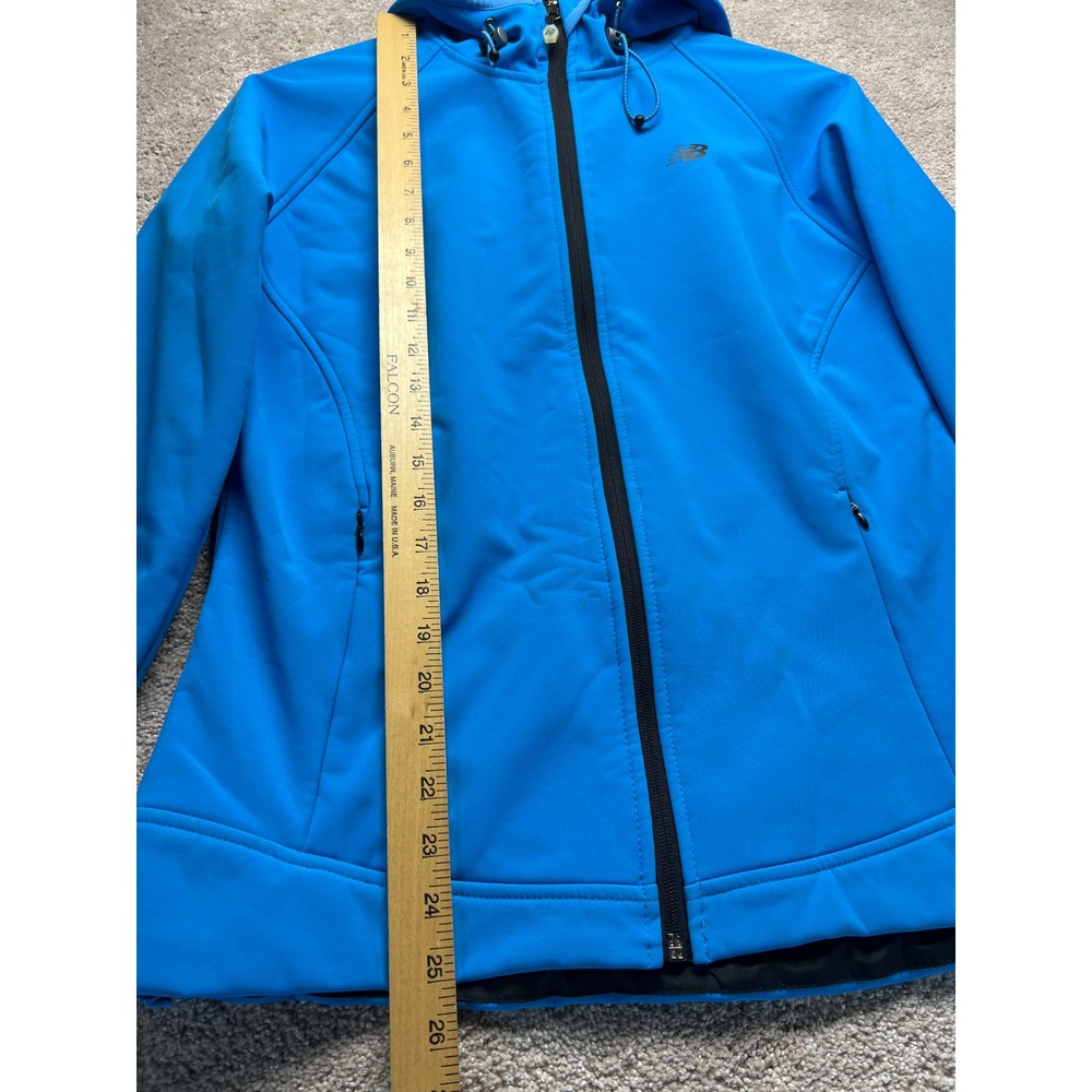 New Balance Women's Blue Softshell Hooded Jacket Fleece‎ Lined Size M - Picture 7 of 15